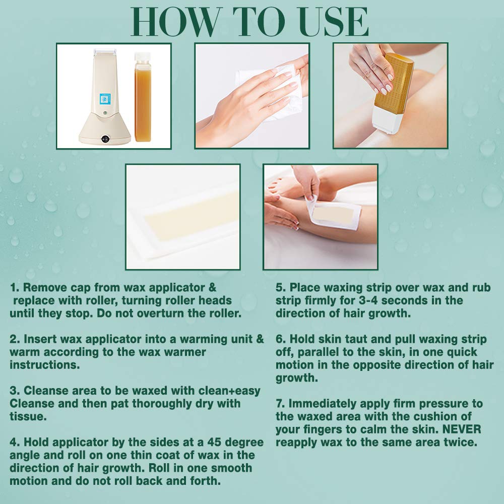 Clean + Easy travel-friendly wax heads for quick touch-ups.