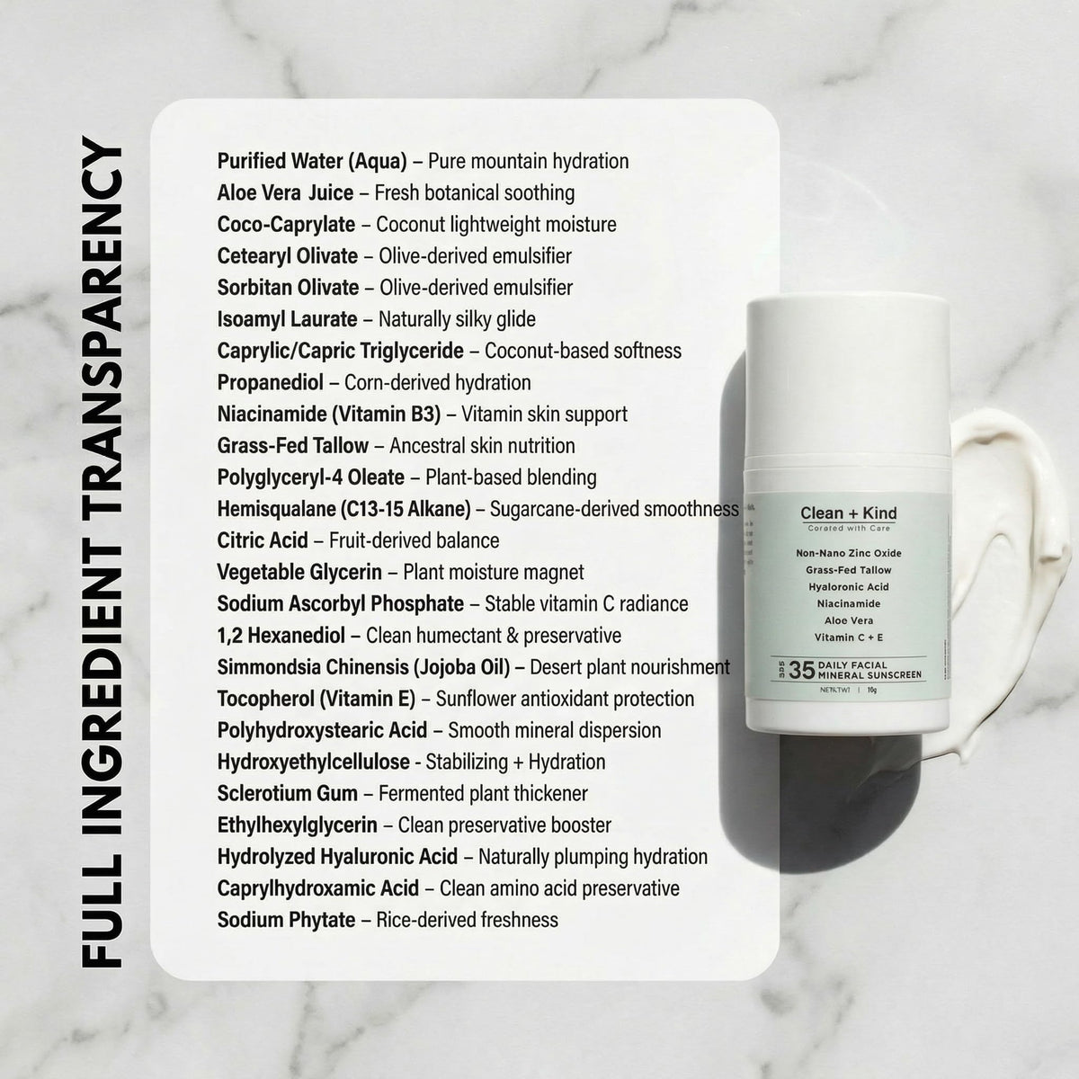 Clean Kind Daily Face Sunscreen SPF 35 under makeup for seamless base