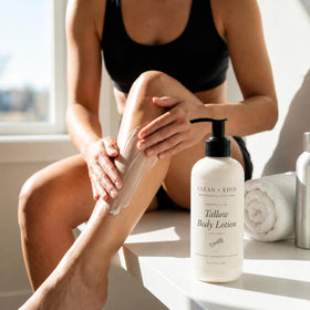 8 oz bottle highlighting long-lasting moisture from Clean + Kind.