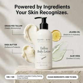 Aloe vera and vitamin E in Clean + Kind formula soothe skin.
