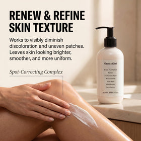 Clean + Kind grass fed tallow and shea butter soften dry skin.
