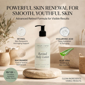 Clean + Kind ingredients label reveals 16 transparent, purpose-driven components.