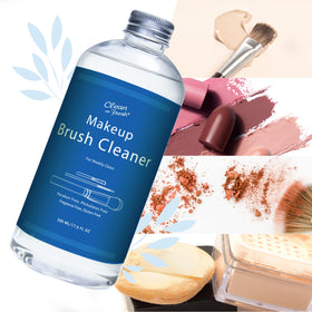 Clean-n-Fresh 17.6oz brush cleaner foam shows rich lather for easy brush cleaning.