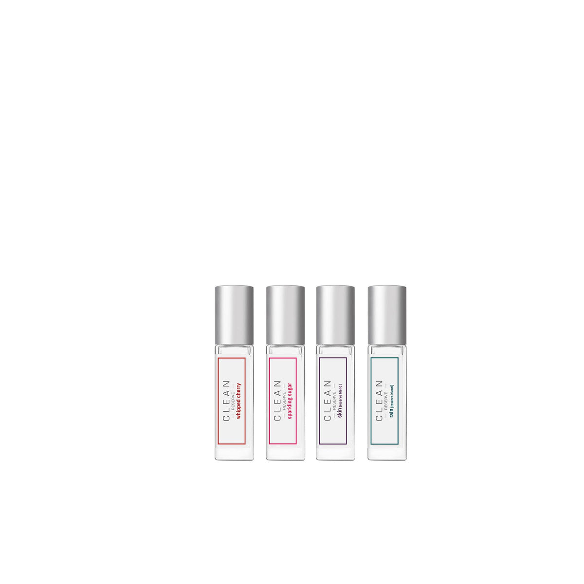 CLEAN RESERVE travel spray kit offers four scents for sampling.