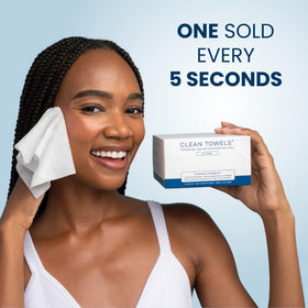 Ultra-soft texture and compact form of Clean Towels for everyday use.