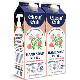 Cleancult juniper sandalwood refill bottle for sustainable hand soap