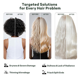 CLEANFULL application on hair shows even distribution for deep conditioning
