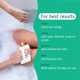 Close-up bristles of Cleanlogic scrubber for deep cleansing.