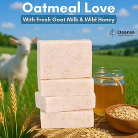 Cleanse Oatmeal Bar for Face, Body and Hands with mild exfoliation