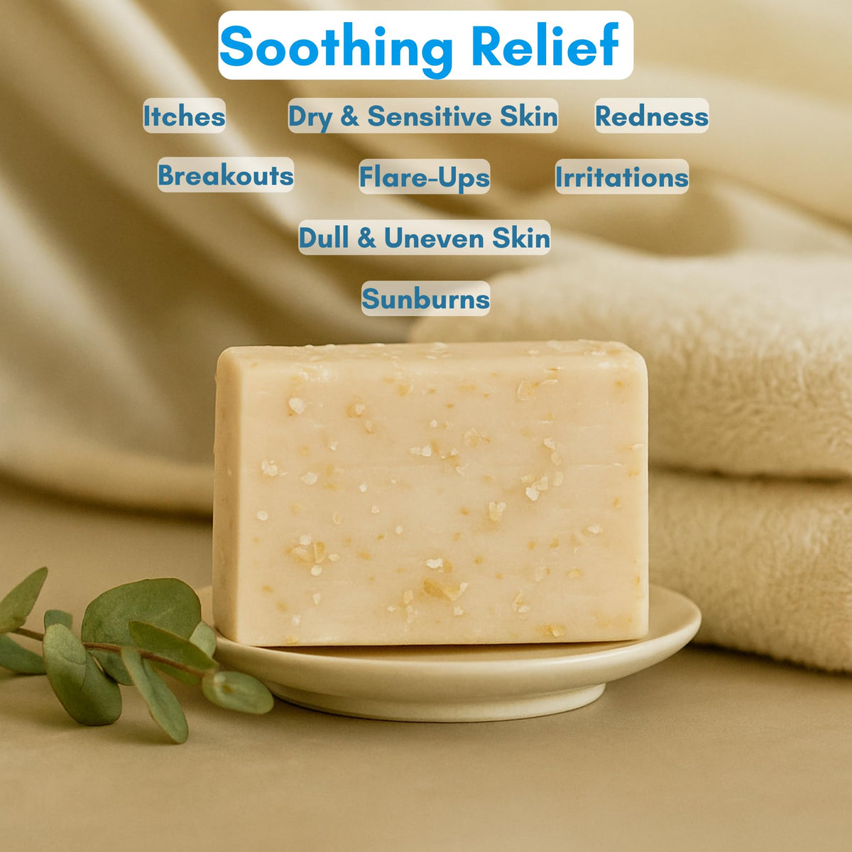 Cleanse Oatmeal Soap Bar promotes hydration without harsh detergents