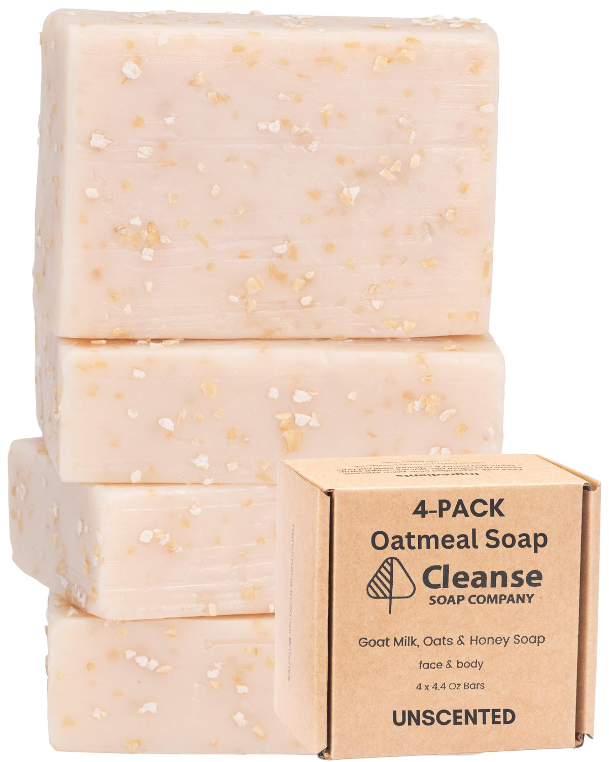 Cleanse Oatmeal Soap Bar with goat milk and honey for gentle daily moisture