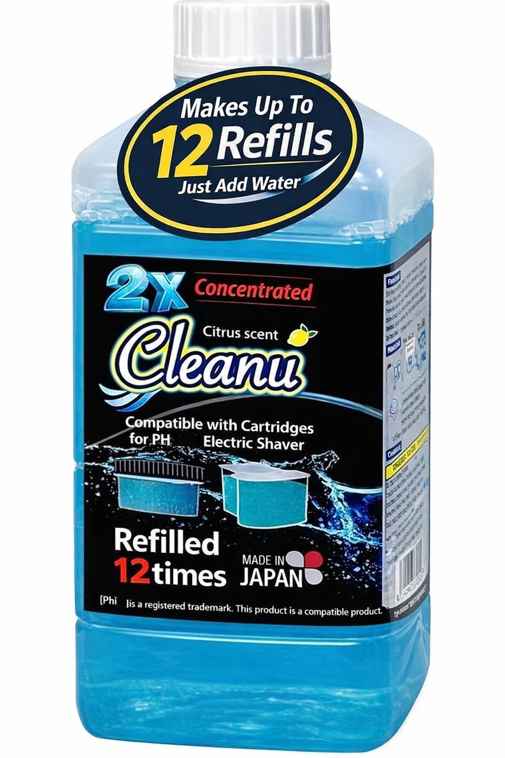 Cleanu 1L bottle ready for extended refills with a citrus fragrance