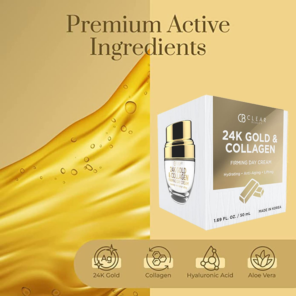 Clear Beauty cream application pump image demonstrates easy morning routine