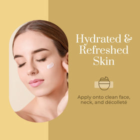 Clear Beauty face moisturizer on skin shows immediate hydration