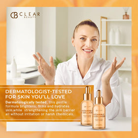 Clear Beauty label confirms dermatologist-tested, gentle care for sensitive skin