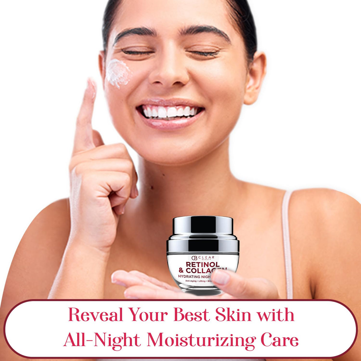 Spa-like scene featuring Clear Beauty night cream