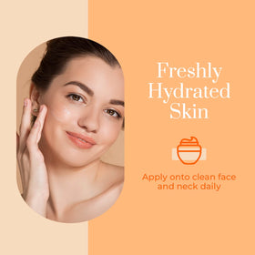 Label detail on Clear Beauty vitamin C + collagen cream highlighting dermatologist-tested status.