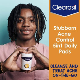 Display of Clearasil 3-pack, compact and ready to use.