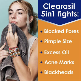 Exfoliating cleansing pad used on skin during routine care.