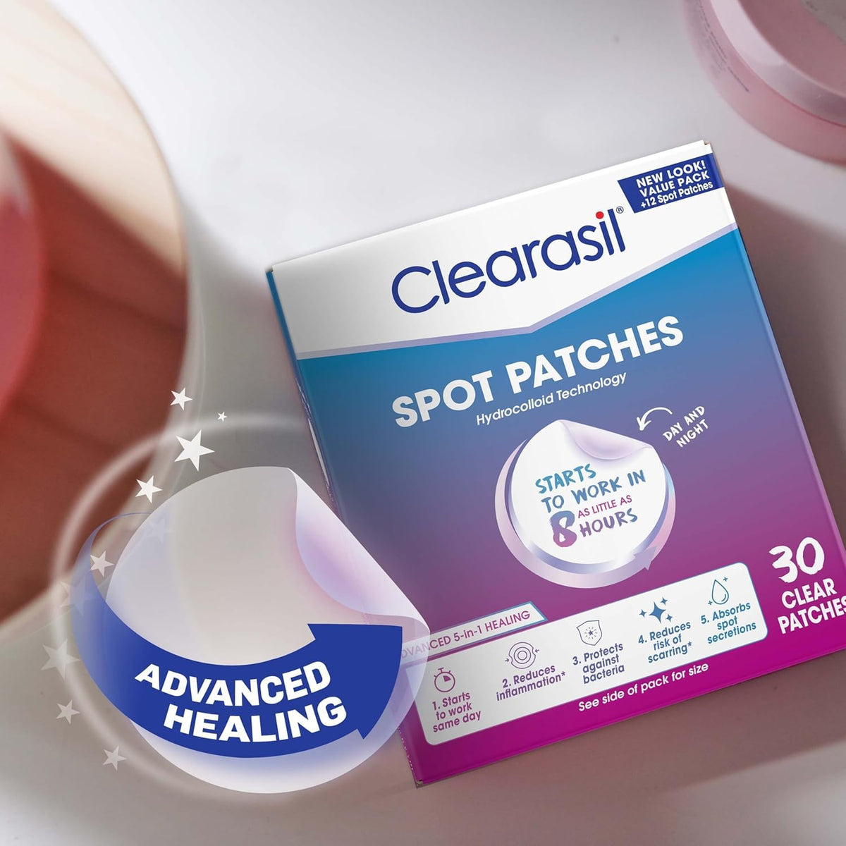 Clearasil spot patch value pack with three boxes for savings.