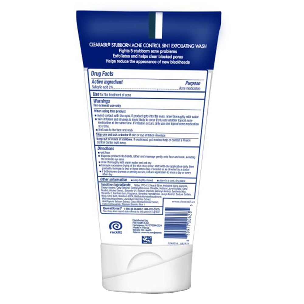 Visual of Clearasil Stubborn Acne Control reducing pore blocking and clearing pores