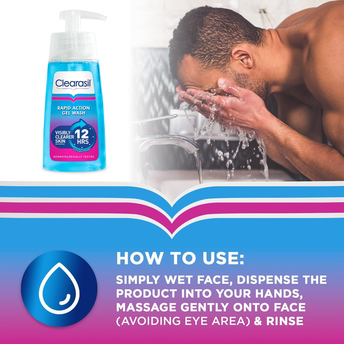 Clearasil packaging emphasizes salicylic acid formula and use guidance.