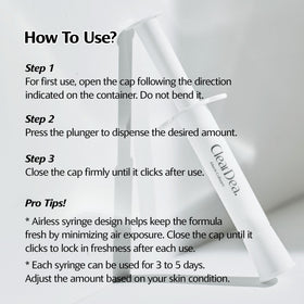 ClearDea Glow Finish after application promotes smoother, radiant skin texture.