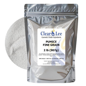 ClearLee cosmetic-grade pumice fine powder in bag ideal for gentle facial exfoliation.