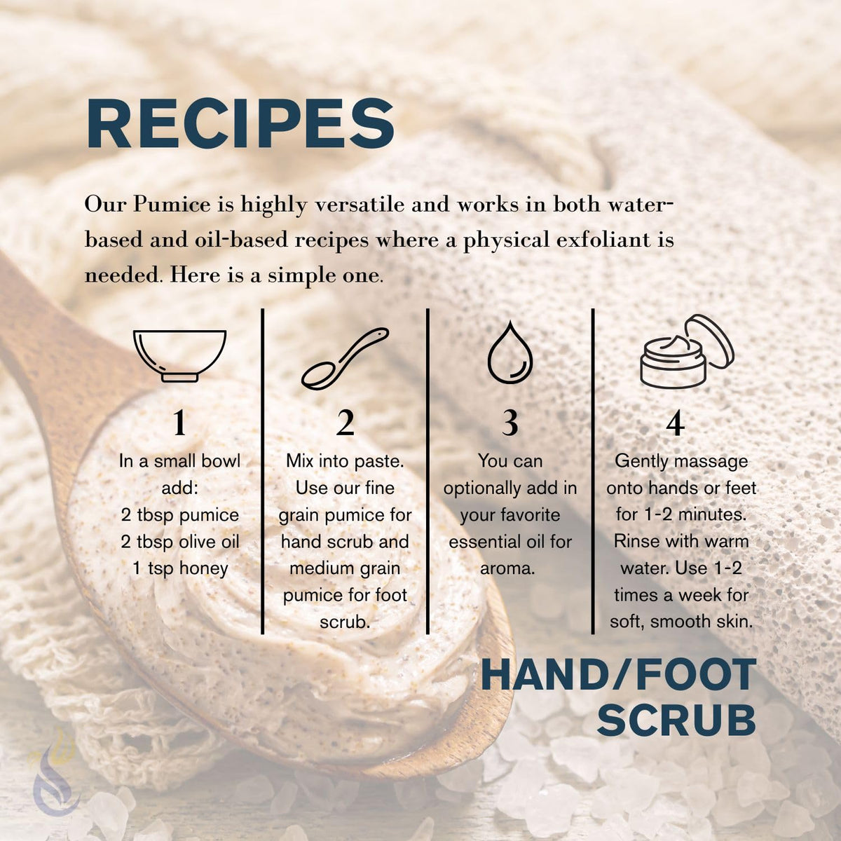 ClearLee fine-grain pumice blends easily into soaps and masks for spa-like results.