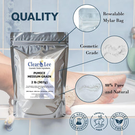 ClearLee pumice removes dead skin gently on hands and feet for smoother skin.