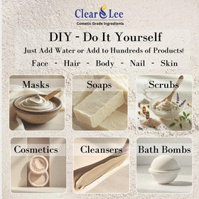 Mixing ClearLee Kaolin powder into a gentle face mask.