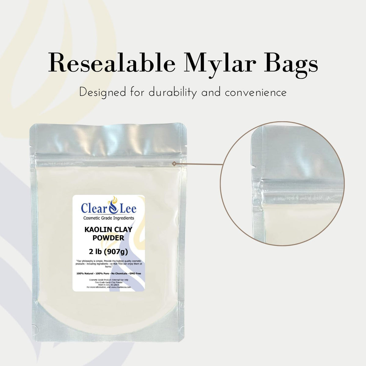 ClearLee Kaolin powder helps balance oil without over-drying.