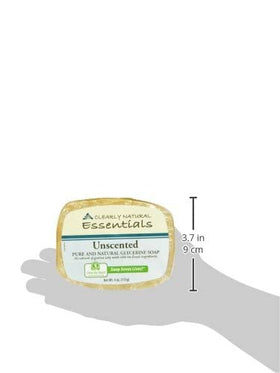 Clearly Natural glycerin bar soap unscented with mild lather.