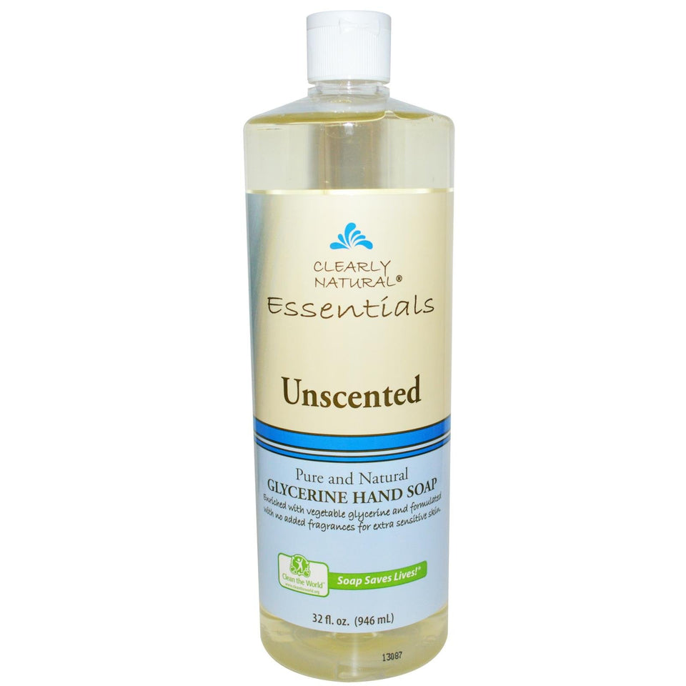 Clearly Natural Hand Soap unscented refill bottle - front view for clean, gentle handwashing.