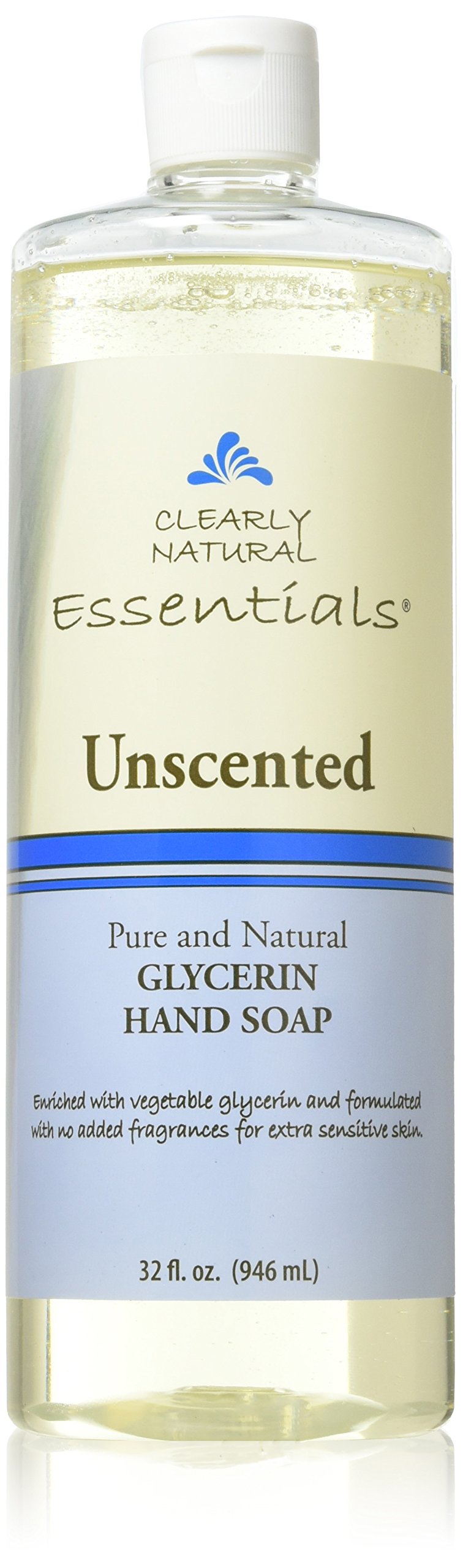 Clearly Natural refill hand soap bottle, 32 oz, fragrance-free for gentle cleansing