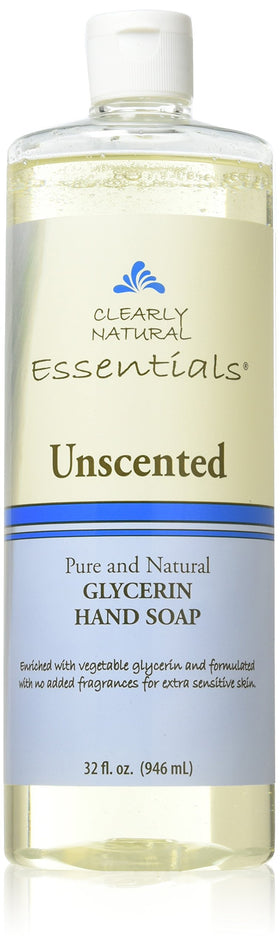 Clearly Natural refill hand soap bottle, 32 oz, fragrance-free for gentle cleansing