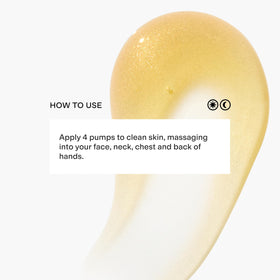 Applying BounceBack serum with gentle massage for even coverage