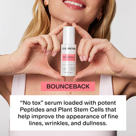 Dropper releasing BounceBack serum for quick hydration absorption