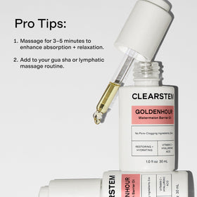 CLEARSTEM GOLDENHOUR texture on skin appears smooth.