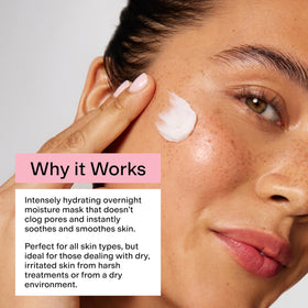 Hydraberry night cream layer on skin during night routine