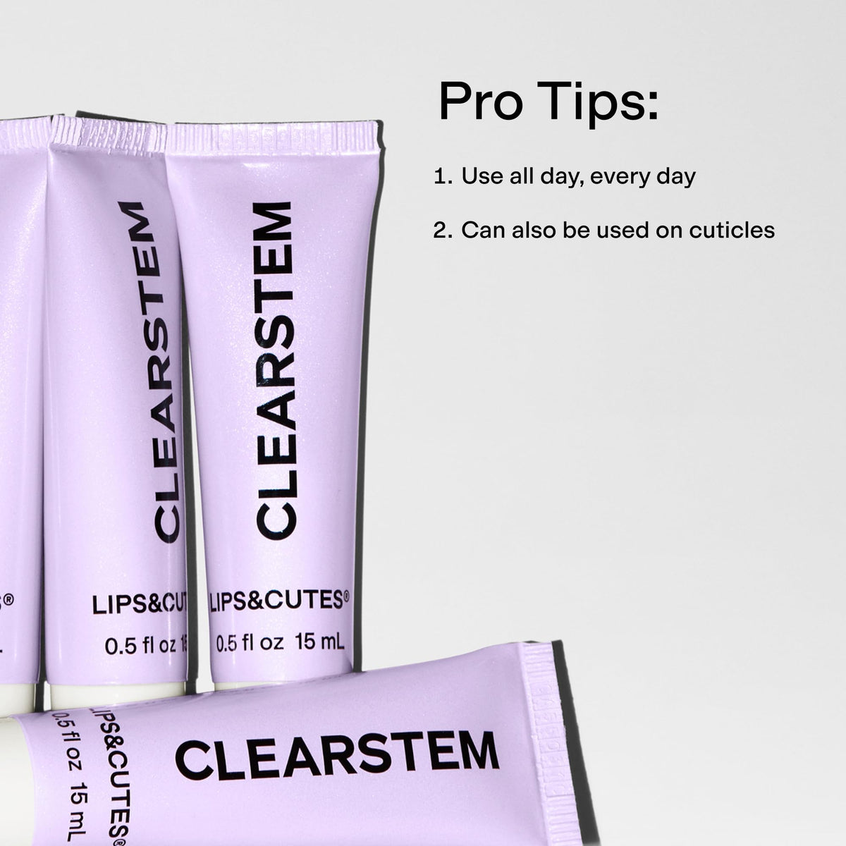 CLEARSTEM LIPS&CUTES clean formula avoids pore-clogging ingredients.