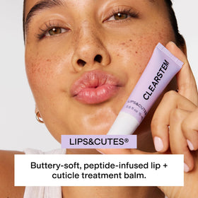 CLEARSTEM LIPS&CUTES cuticle care balm revives dry cuticles.