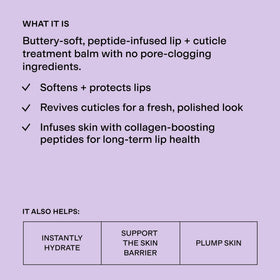 CLEARSTEM LIPS&CUTES peptides and vitamin E nourish dry lips.