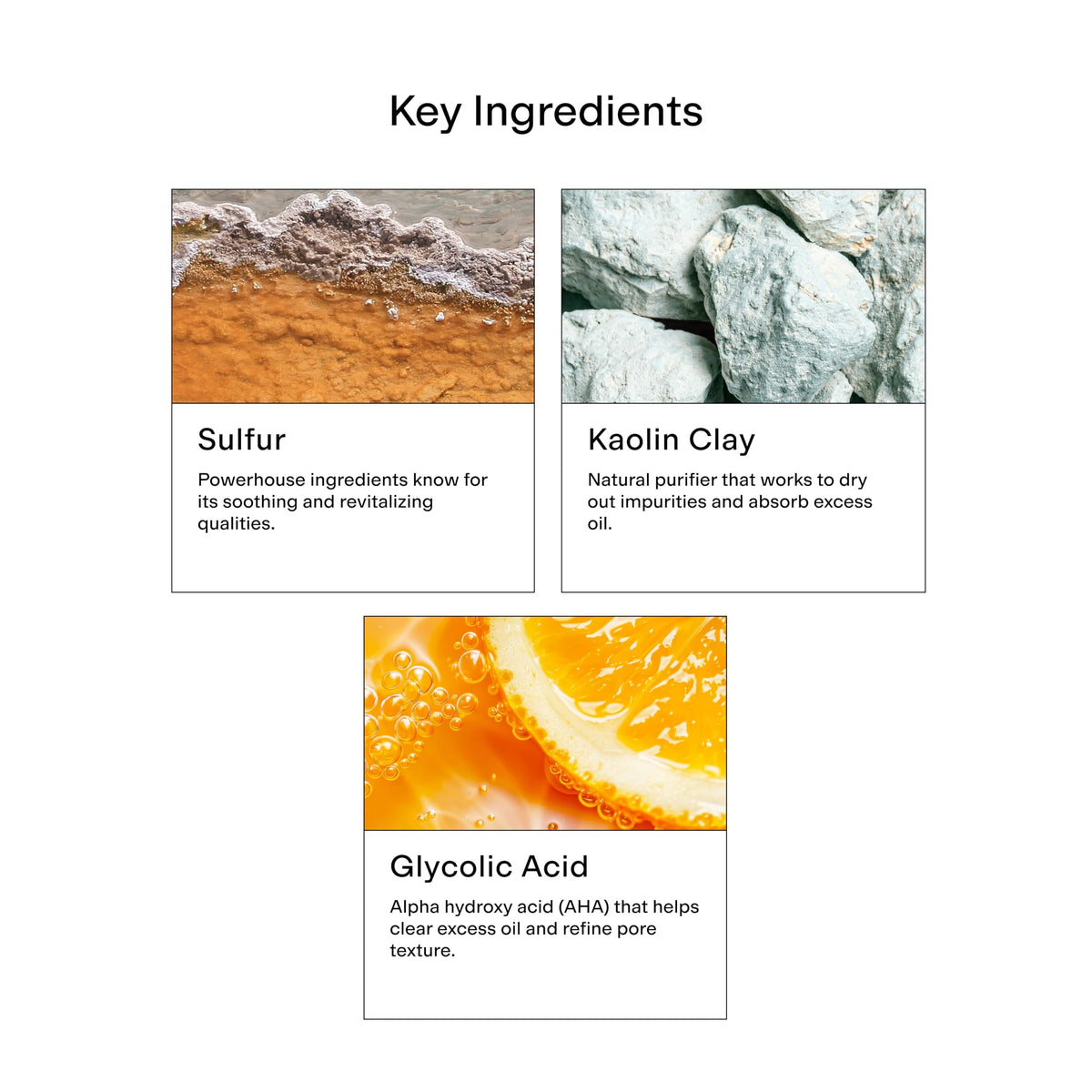 CLEARSTEM sulfur mask on dull skin for a refreshed look.