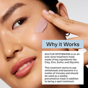 Glycolic acid crystals visible in CLEARSTEM mask for gentle exfoliation.