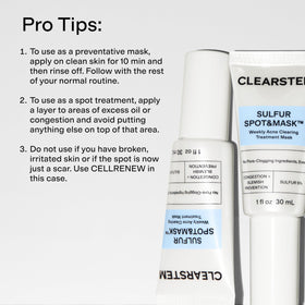 CLEARSTEM mask on oily skin helping control shine.