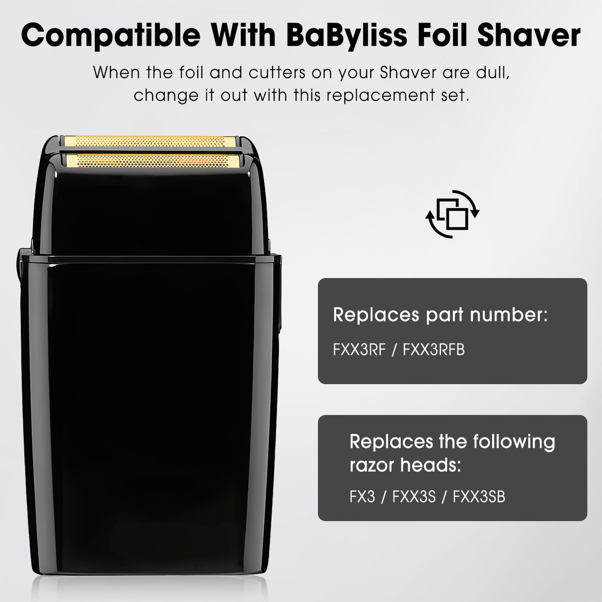 ClearYue FX3 shaver head features dual counter-cut blades for efficient multi-hair types.