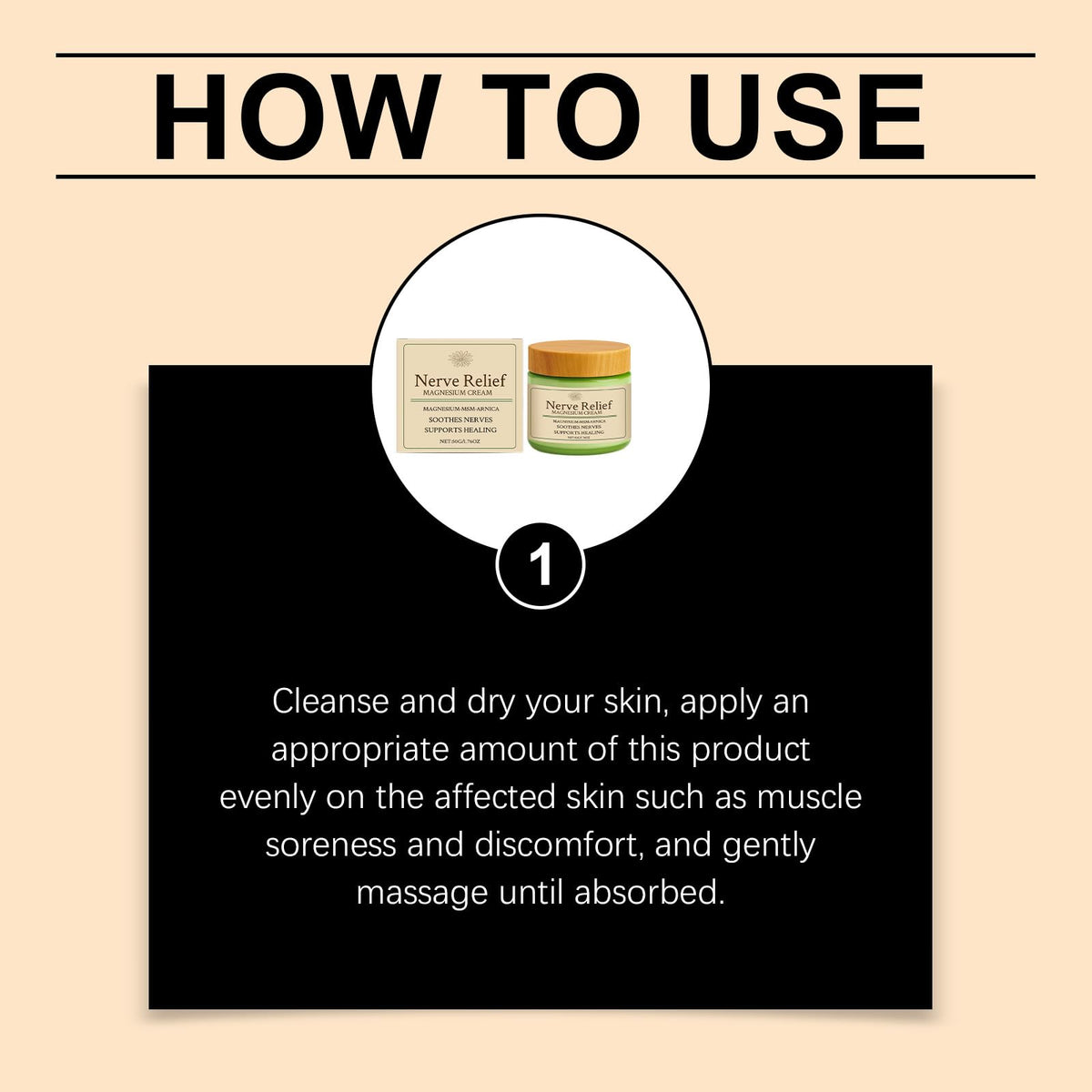 Ingredients highlight: magnesium, MSM, arnica in CleJoy Nerve Relief Cream