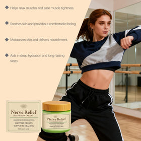 Travel-ready CleJoy Nerve Relief Cream jar for on-the-go relief