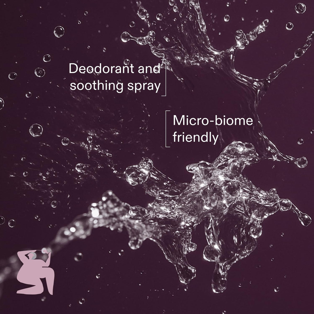 Cleo + Coco underarm deodorant spray application.